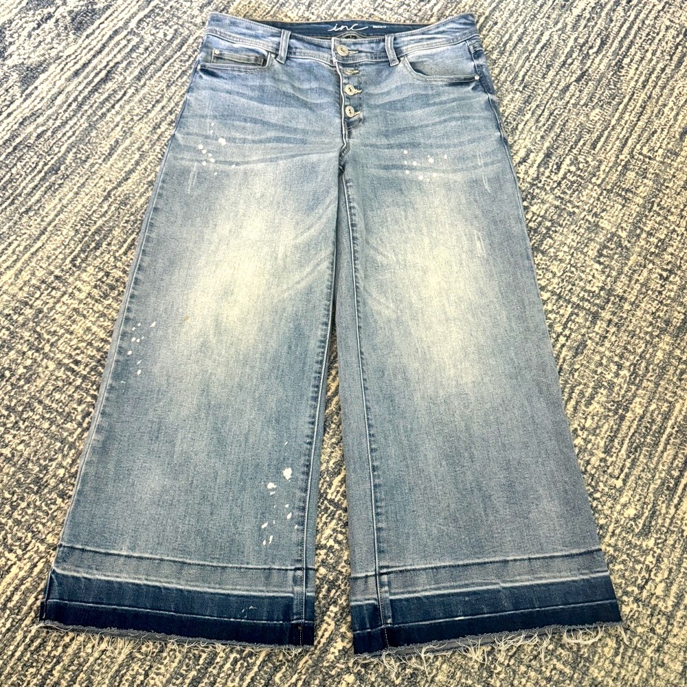 INC High Waist Wide leg Crop Jeans